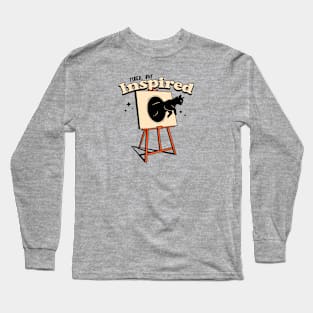 Inspired Black Cat in beige Long Sleeve T-Shirt